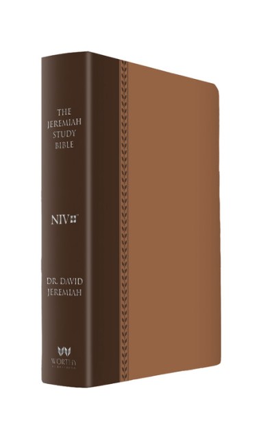 The Jeremiah Study Bible, NIV: (Brown w/ burnished edges) Leatherluxe® w/Thumb Index